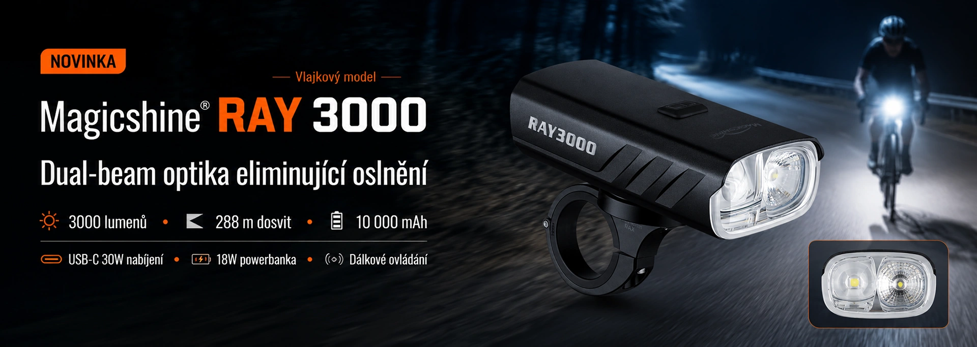 Magicshine RAY 3000 novinka v nabídce - přejděte  na produkt